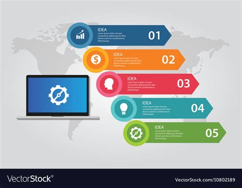 information technology computer laptop infographic