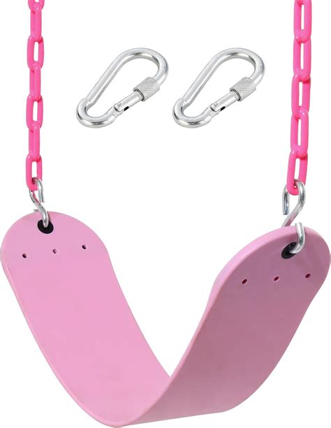 Pink Swing Seat Heavy Duty Chain Plastic Coated