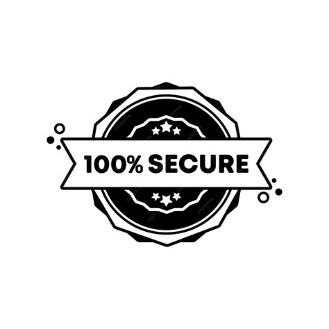 100% безопасный штамп. вектор. значок 100-процентной безопасности ...