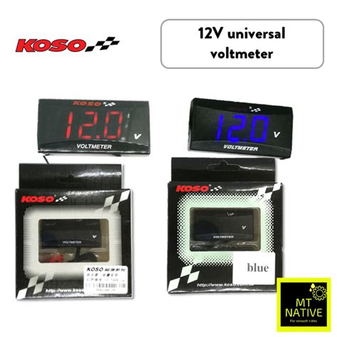 Koso Volt Meter Voltmeter V V Digital Led Car Motorcycle Lorry V