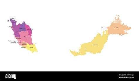 Vector Isolated Illustration Of Simplified Administrative Map Of