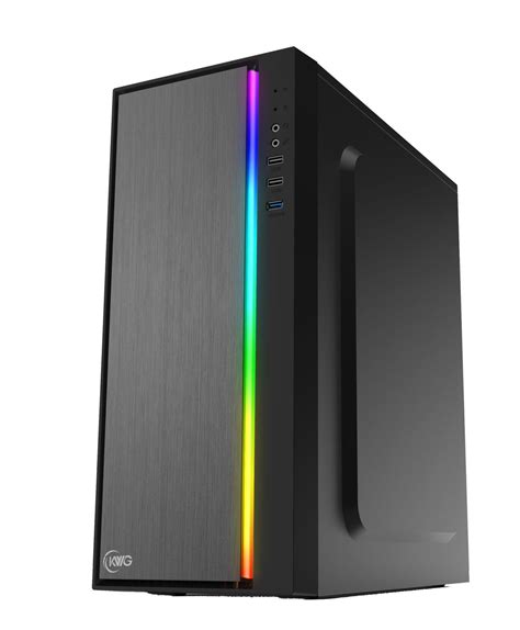 Gabinete Gamer Kworld Gaming Vela M Mid Tower Rgb Lateral Em