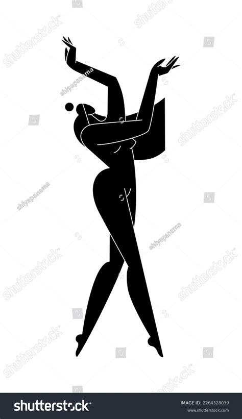 Contemporary Female Body Vector Illustration Nude Stock Vector Royalty Free 2264328039
