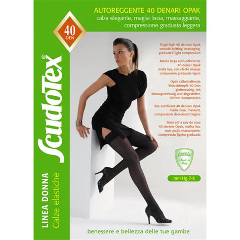 Calza Autoreggente 40 Denari Opak Scudotex Calze Donna Scudotex