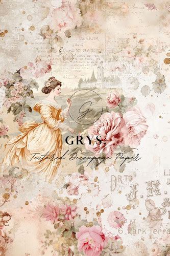 GRYS Textured Decoupage Paper Rose Garden Redesigns