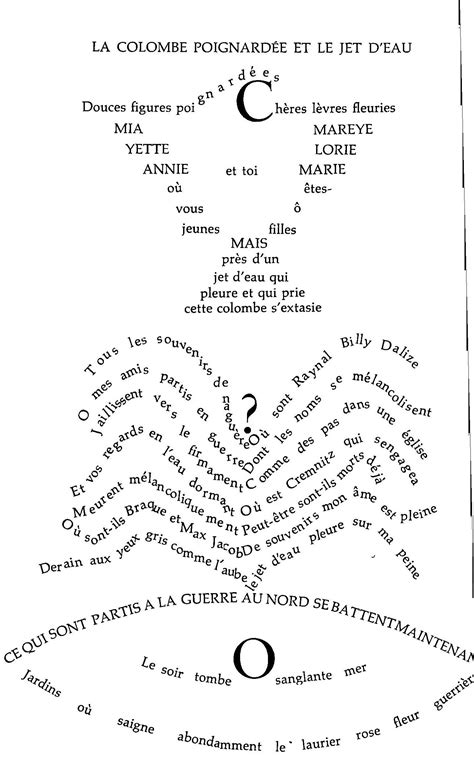 Guillaume Apollinaire Calligrammes
