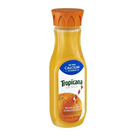 Tropicana Pure Premium 100 Pure Orange Juice Calcium Pulp Free