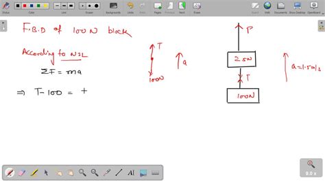 Solved Two Weights Are Connected By A Massless Wire And Pulled Upward