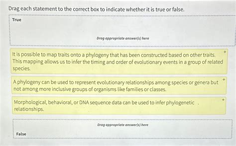 Solved Drag Each Statement To The Correct Box To Indicate Chegg