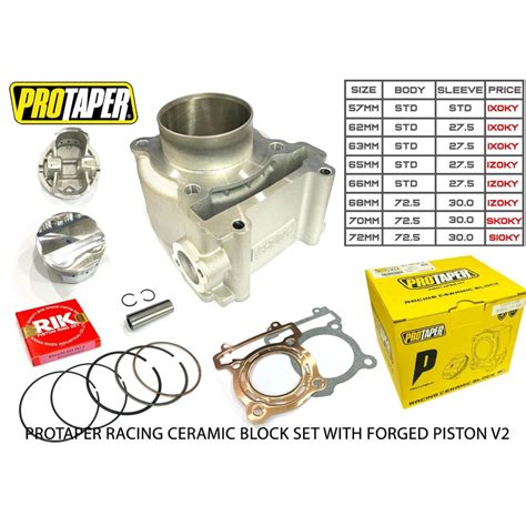 Protaper Ceramic Version V Block Kit With Forged Piston Y