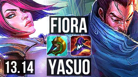 FIORA Vs YASUO TOP 9 0 3 7 Solo Kills 1000 Games Legendary KR