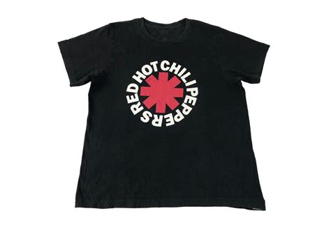 Vintage Style Rhcp Red Hot Chili Pepper Rock Band Star Of Affinity Logo Printed Tee T Shirt