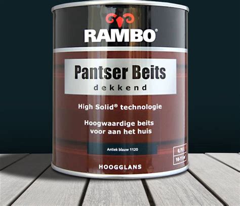 Rambo Pantser Beits Dekkend Liter Antiekblauw Bol