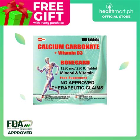 Bonegard 100 Tablets Calcium Carbonate Vitamin D3 Strengthens