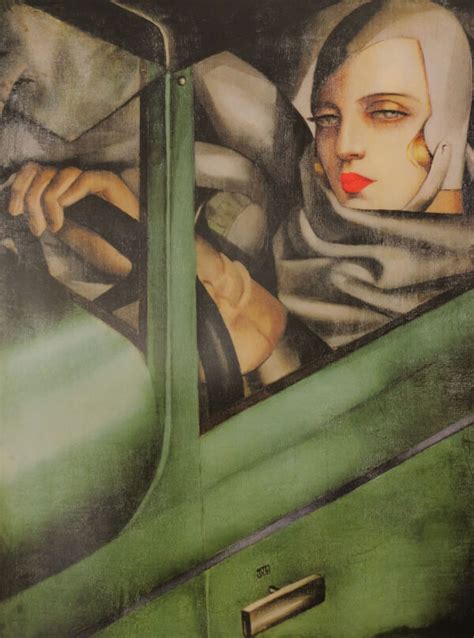 𝐓𝐚𝐦𝐚𝐫𝐚 𝐝𝐞 𝐋𝐞𝐦𝐩𝐢𝐜𝐤𝐚 Tamara in the Green Bugatti 1929 Galleria L Image