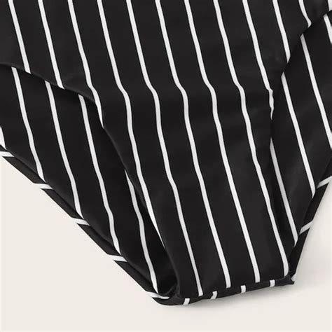 Black And White Stripes Bikini Sets On Luulla