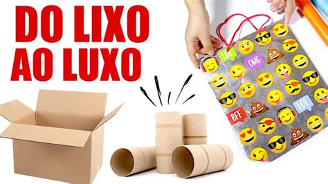 DIY Volta às Aulas Ideia do Lixo ao Luxo Organizador Reciclado YouTube