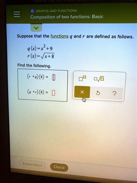 Solved Graphs And Functions Composition Of Two Functions Basic