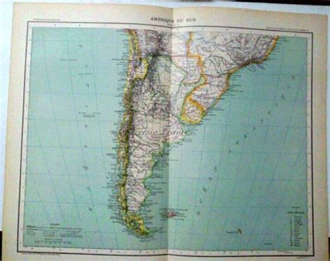 Antique Map Of South America Large Map Of By Reveriefrance