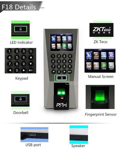 Original F Zkteco Fingerprint Biometric Lock Door Access Control