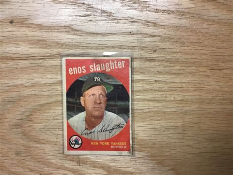 1959 Topps Enos Slaughter New York Yankees Card 155 EBay