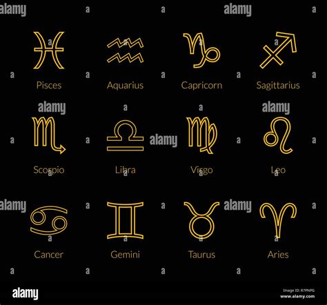 Simbolos Del Zodiaco Vector Fotografías E Imágenes De Alta Resolución