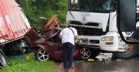 Video Dua Maut Kemalangan Babitkan Dua Buah Lori Dan Kereta