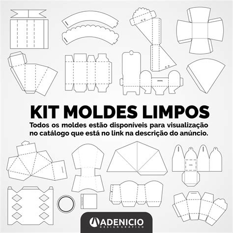 Kit Moldes Limpos Festa Digital Elo Produtos Especiais