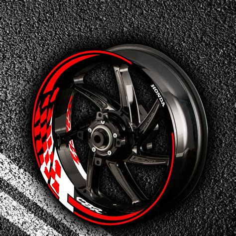Комплект огненных наклеек на колеса мотоцикла HONDA CBR - Наклейки на ...