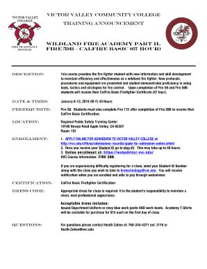 Fillable Online Wildland Fire Academy Part Ii Fax Email Print Pdffiller