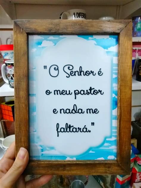 Quadro Decorativo X Senhor Meu Pastor Nada Me Faltar