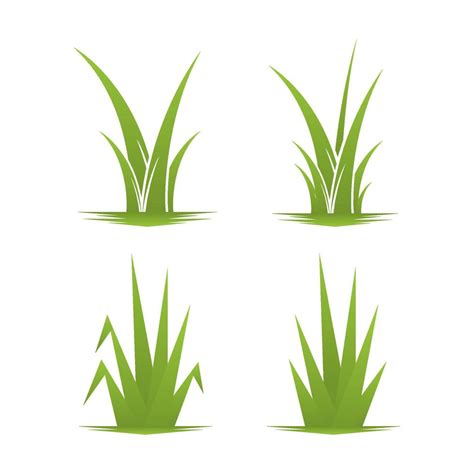 Set Of Grass Icons Grass Vector Design Illustration Grass Simple Illustration 9244829 Vector