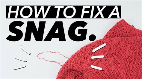 How To Fix A Snag Pull In Knits WITHWENDY YouTube