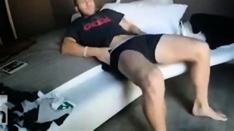 Muscular Hunk Masturbating To Porn
