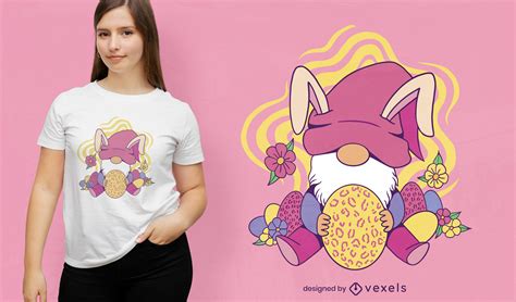 Easter Gnome With Bunny Ears T Shirt Design Vector Download