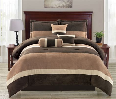 Luxurious King Size 7-Piece Comforter Set Wendy Micro Suede Soft Bed in ...