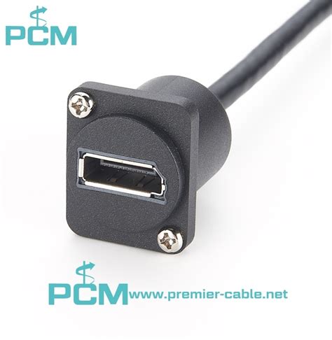 Displayport D Type Panel Mount Extension Cable Premier Cable A Cable