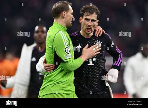 Munich Germany November Manuel Neuer And Leon Goretzka Of Fc