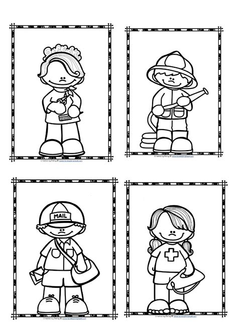 Free Printable Community Helpers Coloring Pages Artofit