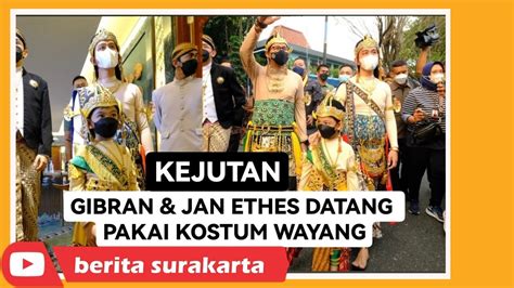 Gibran Jan Ethes Pakai Kostum Wayang Siap Ikut Kirab Solo Menari