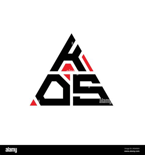 KOS triangle letter logo design with triangle shape. KOS triangle logo ...