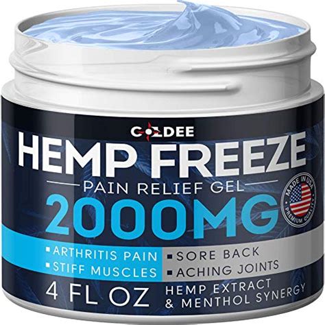 Pain Relief Hemp Oil Gel 2000 Mg 4 Oz Max Strength And Efficiency Natural Ointment Hemp