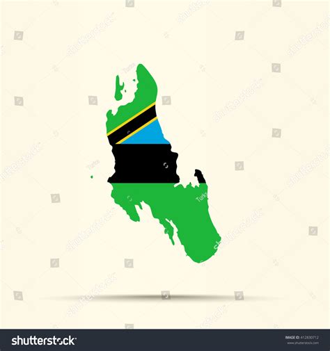 Map Zanzibar Zanzibar Flag Colors Stock Illustration 412830712 ...