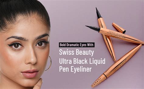 Buy Swiss Beauty Ultra Black Liquid Pen Eyeliner Shimmery Finish Waterproof And Smudge Proof Eye