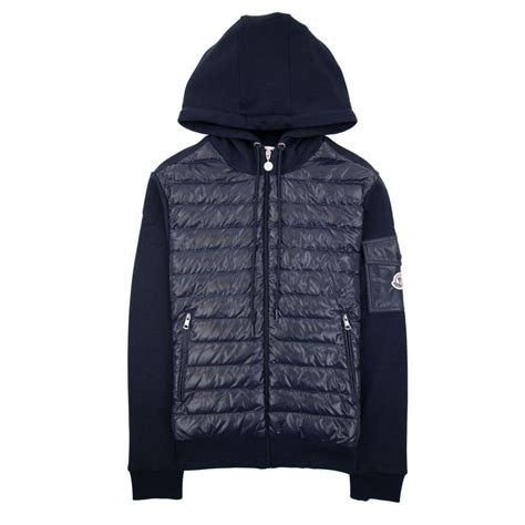 Moncler Maglia Con Hoodied Cardigan Navy 878 | ONU