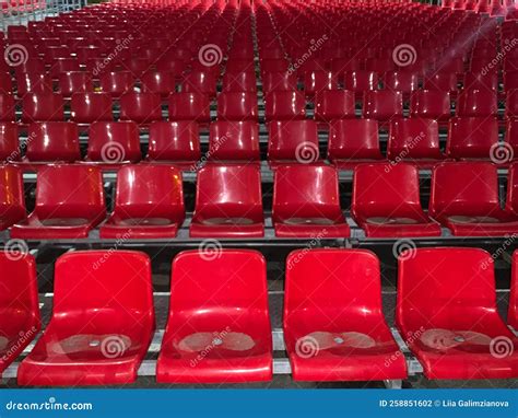 Bright Red Stadium Seats Stock Photo Image Of Anfield