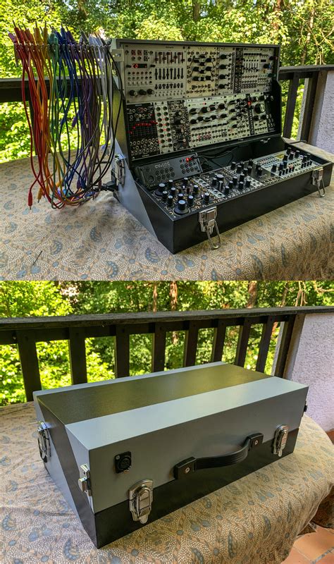 My Foldable Diy Modular Synth Case With Doepfer Psu3 Both Parts