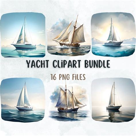 Yacht Png Sailing Yacht Clipart Bundle For Creating Wall Art Posters