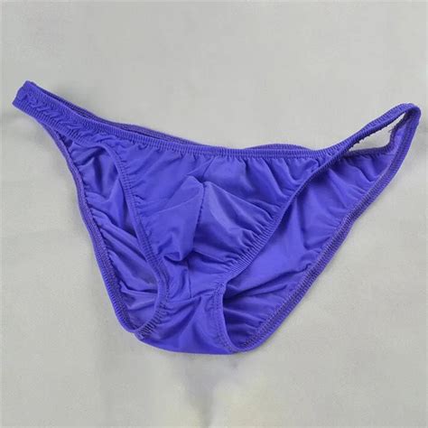 Bragas de cintura baja para hombre ropa interior acogedora de seda de hielo Bikini translúcido