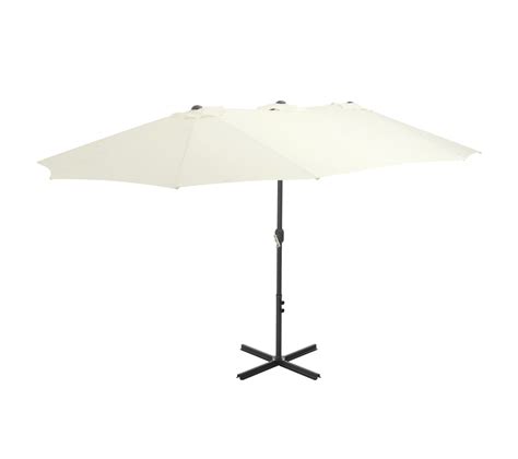 Parasol D Ext Rieur Double Toit Et Poteau En Aluminium X Cm